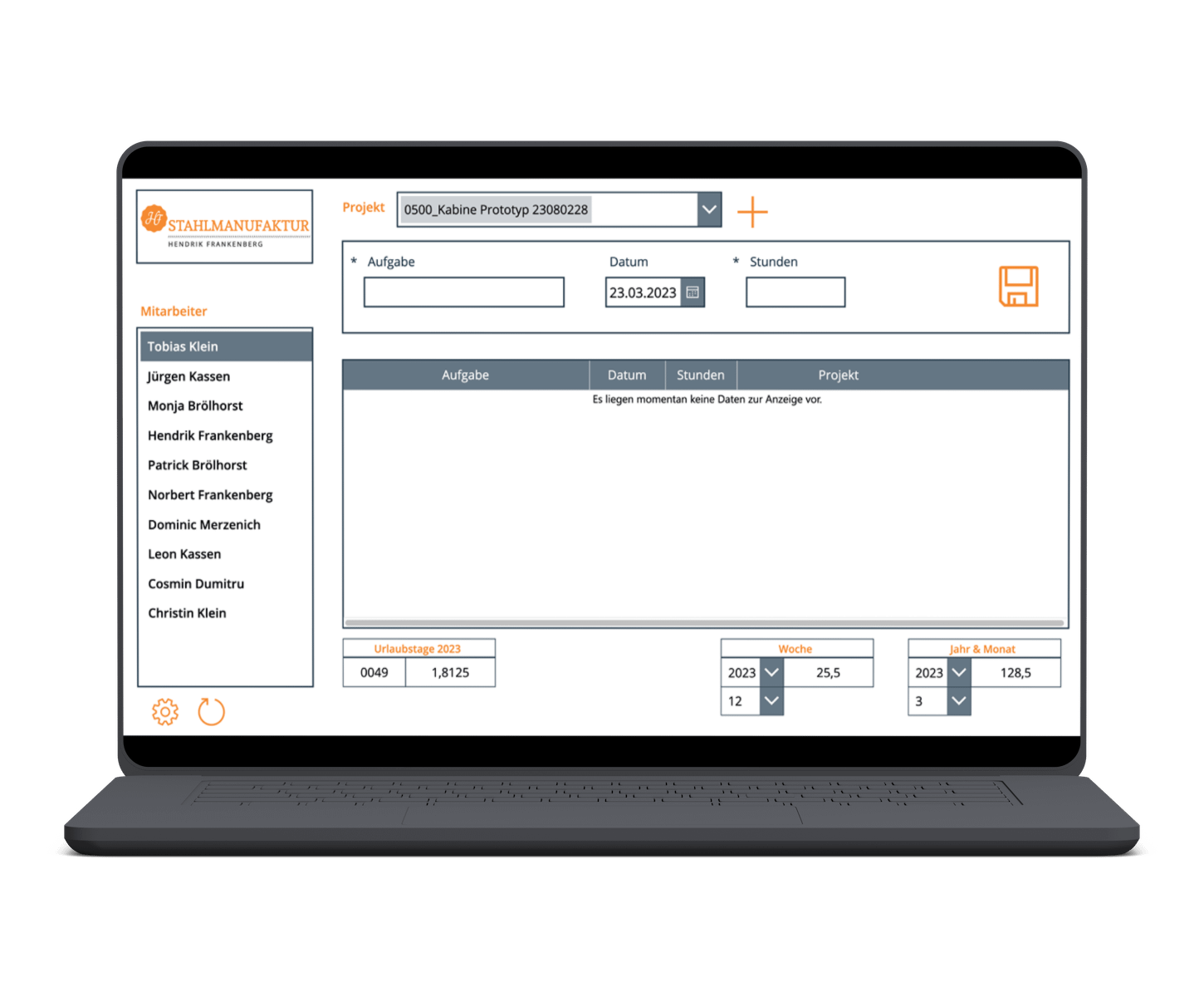 Zeiterfassung Power App