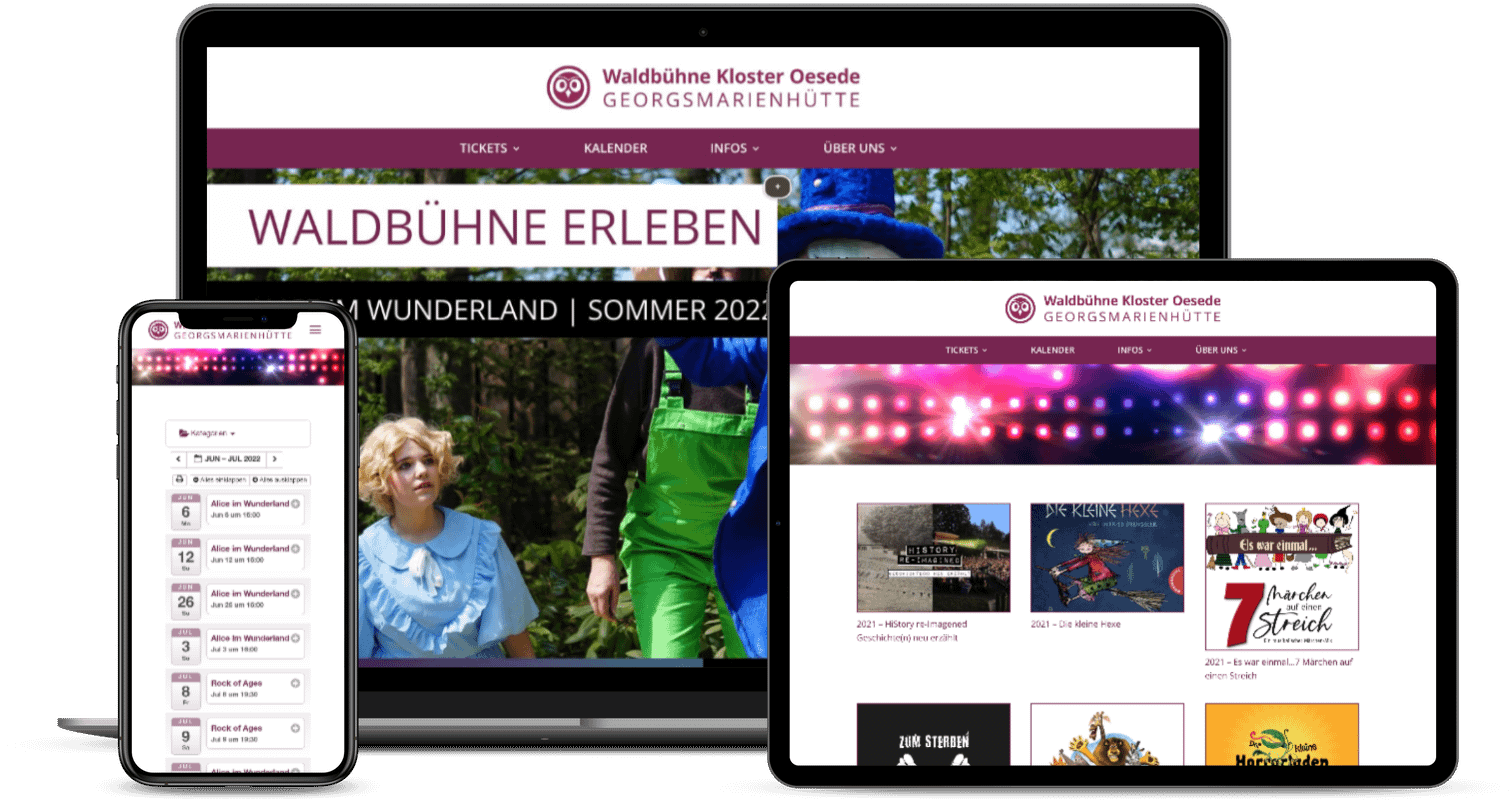 Webseite von Kloster Oesede